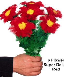 Appearing Flower Bouquet SIX RED Blooms